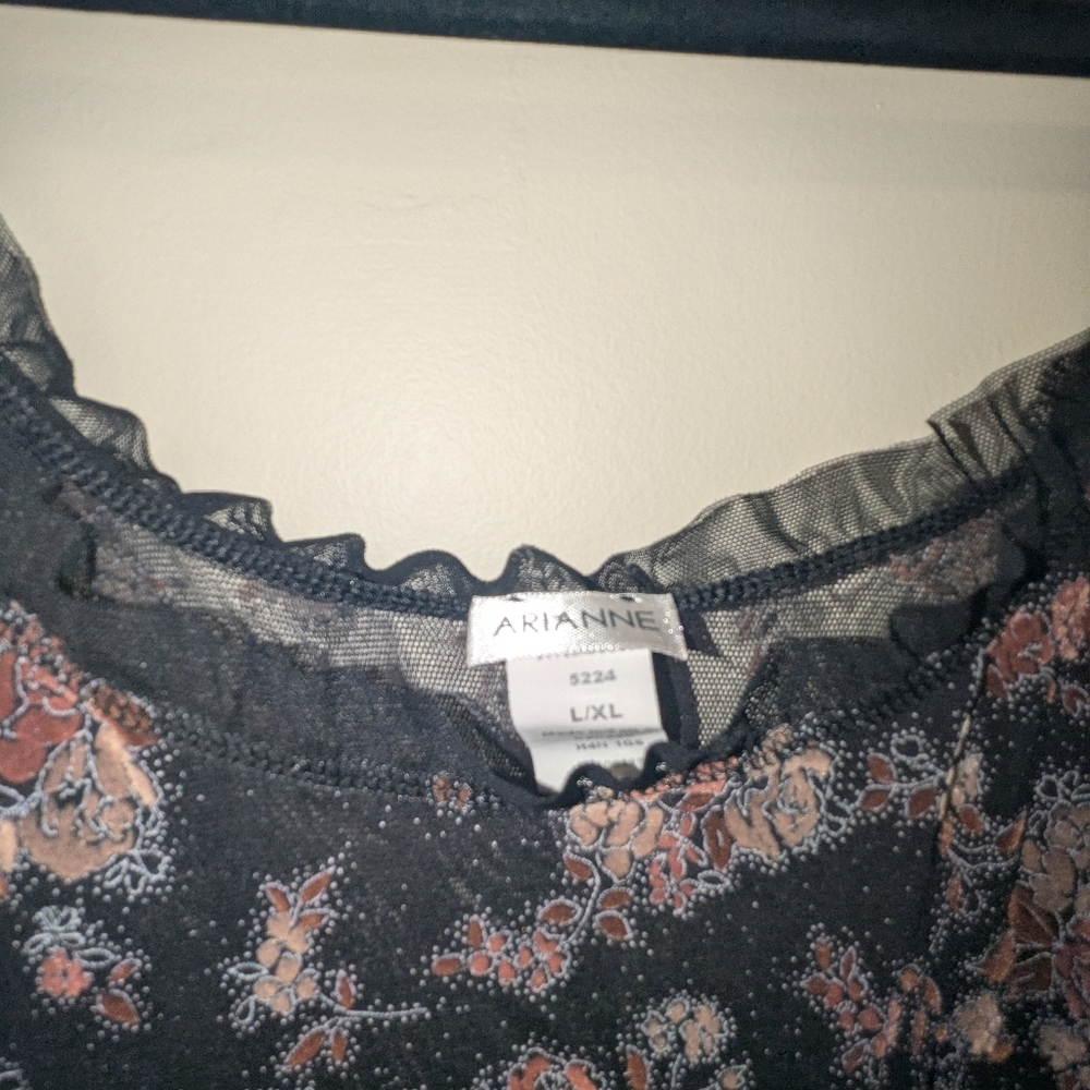 Floral Ruffle Trim Mini Dress - Picture 2 of 2